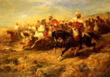 アドルフ・シュレイヤー Painting - アラビアの騎手 アラブ アドルフ・シュレイヤー